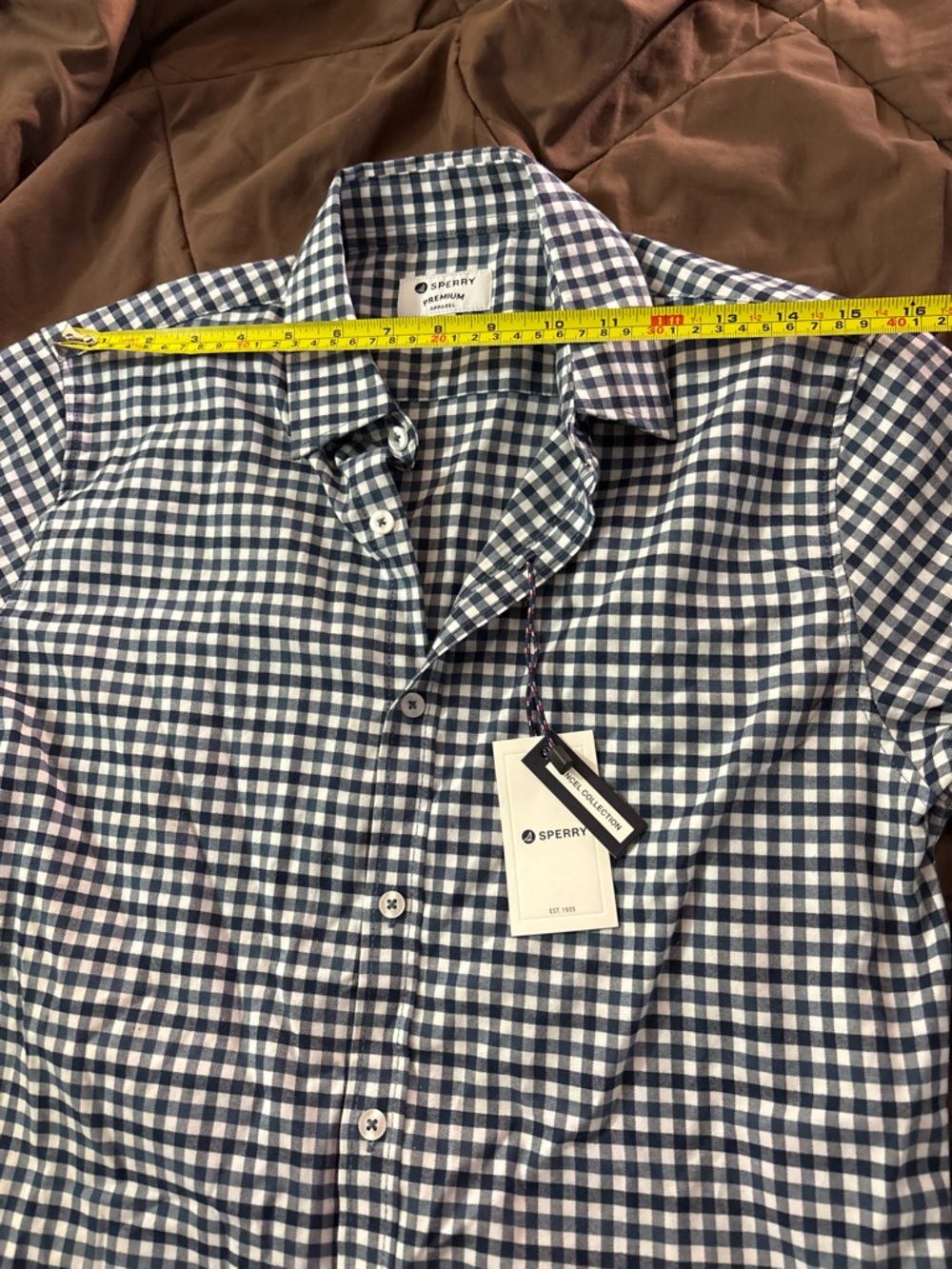 NWT Sperry checkered long sleeve shirt - Picture 6 of 8